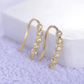 Brass Gold French Hook Ear Wire with Zircon for Pendant Earrings Making Jewelry