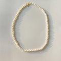 925 Sterling Silver Gold Plated Spring Clasp Seed Natural Freshwater Pearl Choker Necklace for Women
