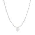 Wholesale New Fashion 925 Silver Heart Necklace for Women Cute Link Chain for Wedding Gift Engagement