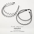 IVANHOE Wholesale 2024 New Fashion Black Anti slip Wave Spring Headband Sports Headwear Accessories Metal Headbands