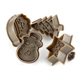 4pcs Plastic Christmas Cookie Fondant Cutter DIY Biscuit Mold for Baking for Holiday Cookie Decorations