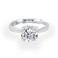 Loose Moissanite Diamond VVS Engagement Rings 925 Silver 18K White Gold Plated Ring