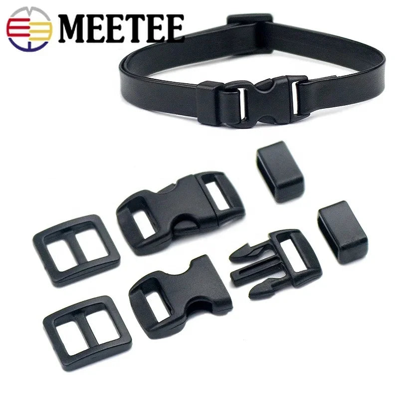 MeeTee BF426 10mm DIY Handbag Accessories Plastic Side Quickly Release Buckle Connective Clasp for Luggage Garment Pet