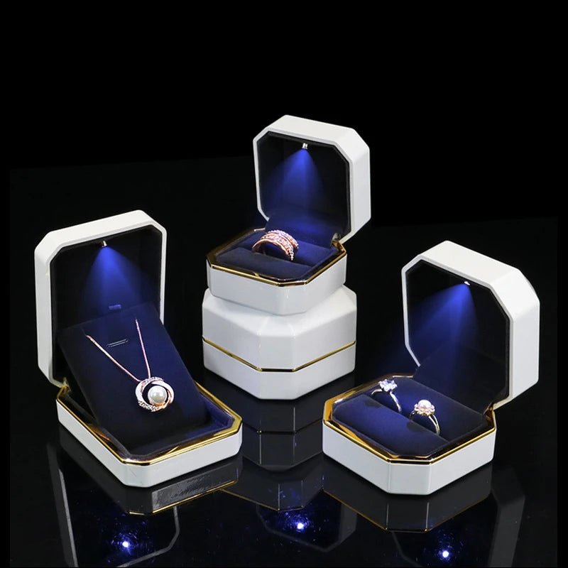 Meiman Sells Luxury Jewelry Boxes Ring Necklaces Bracelets Earrings Boxes Custom Jewelry Boxes with Led Lights