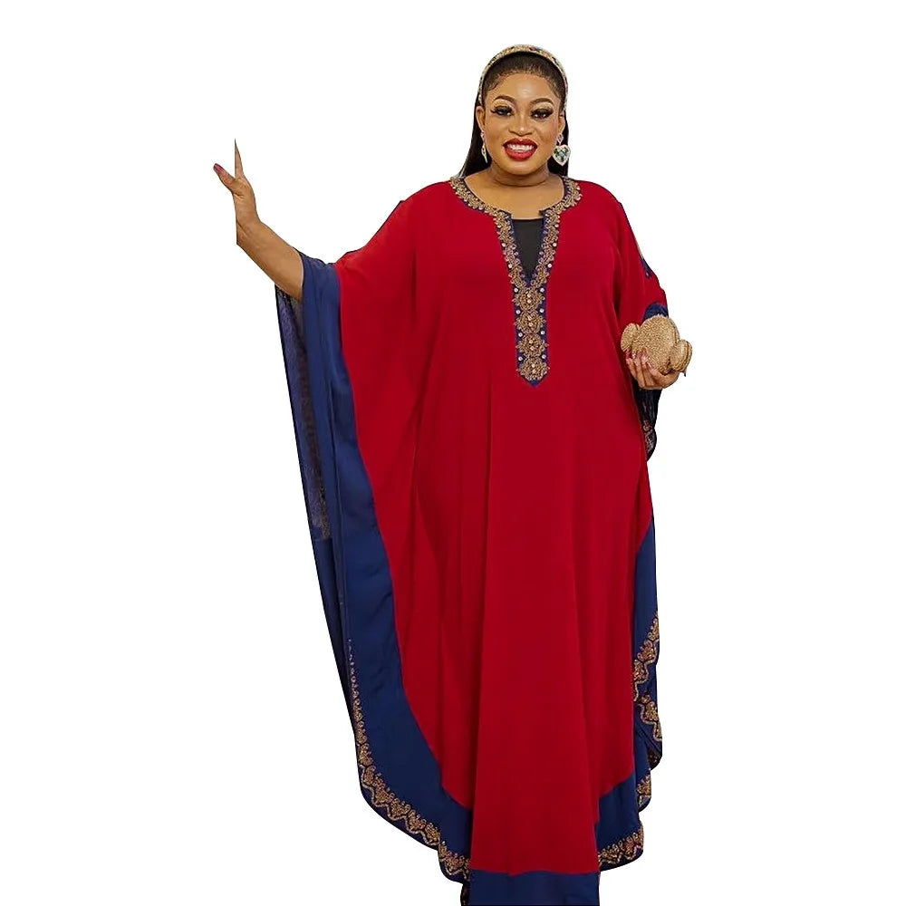 K0039 Modest Beautiful African Women Summer Dress Set 2023 Latest Dresses Designs Pictures Party Long Burqa Femme