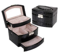 2026 Portable Handmade Jewelry Leather Packaging Box Multifunction Makeup Organizer Gift Case