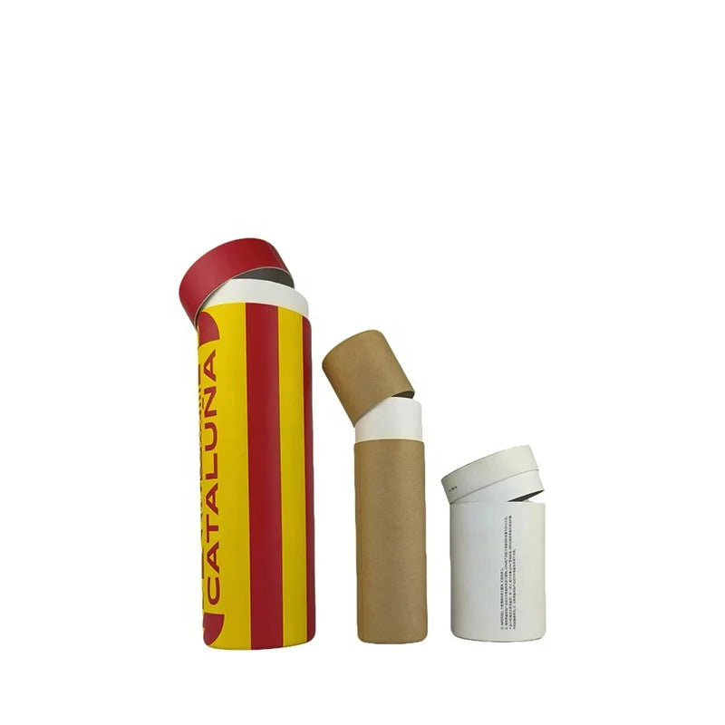 Wholesale Low MOQ Small Cylindrical Kraft Paper Tube Packaging Box Recyclable Perfume Bottle and Box