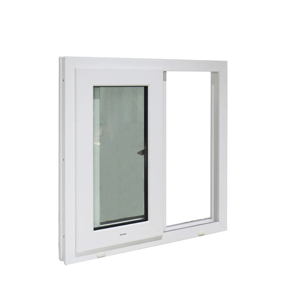 Cheap UPVC Sliding Windows and Doors with Modern Design Horizontal Opening Heat Insulation