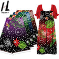 Henry Polynesian Fabrics for Garment Snow Dot Seem Like Starry Night Polyester Printed Breathable Luxury Fabric Navy Colors