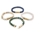 Discount Natural Stone Crystal Amethyst Beads Elastic Tube Hidden Secret Message Bracelet