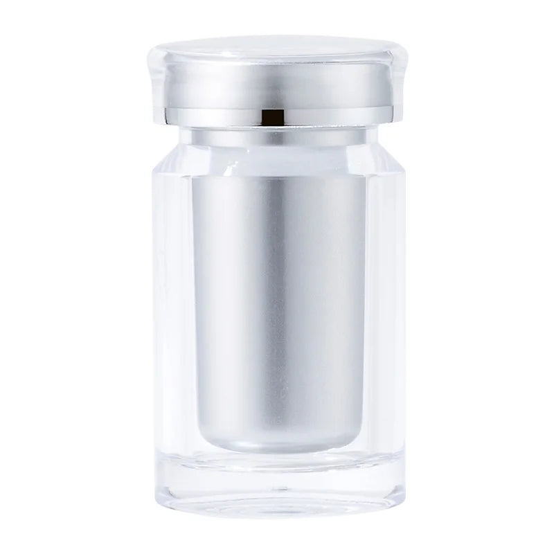 Empty Pill Bottles with Caps 60ml PS Bottle & PP Inner Tank Medicine Container for Tablets Capsule Cod Liver Oil Health Foods