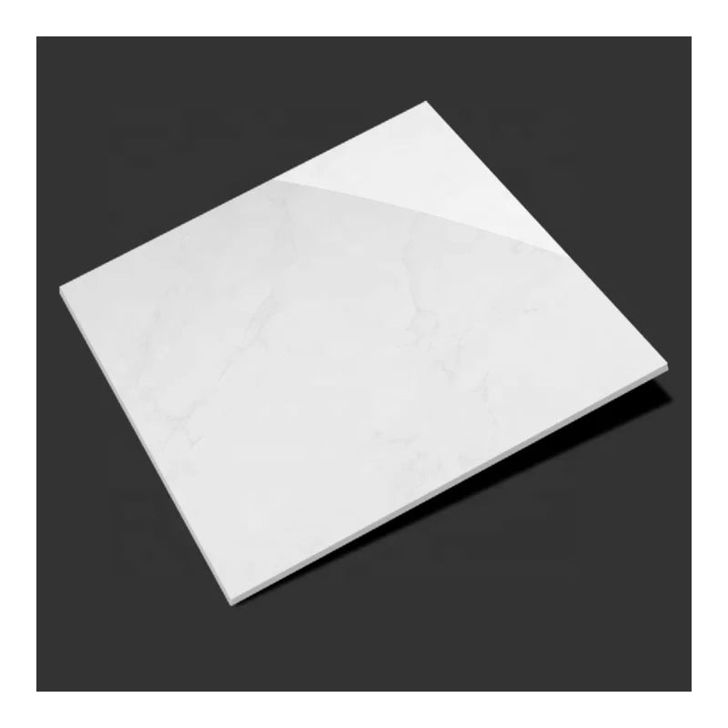 800x800 Shiny White Carrara Porcelain Ceramic Floor Marble Full Polished Glazed Tiles
