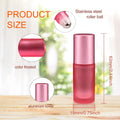 Refillable 5ml Colorful Frosted Thick Glass Roller Bottles With Stainless Steel Roller Balls