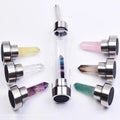 Wholesale Natural Gemstone Infused Elixir Glass Water Bottle Healing Stones Crystal Point Crafted Drinkware