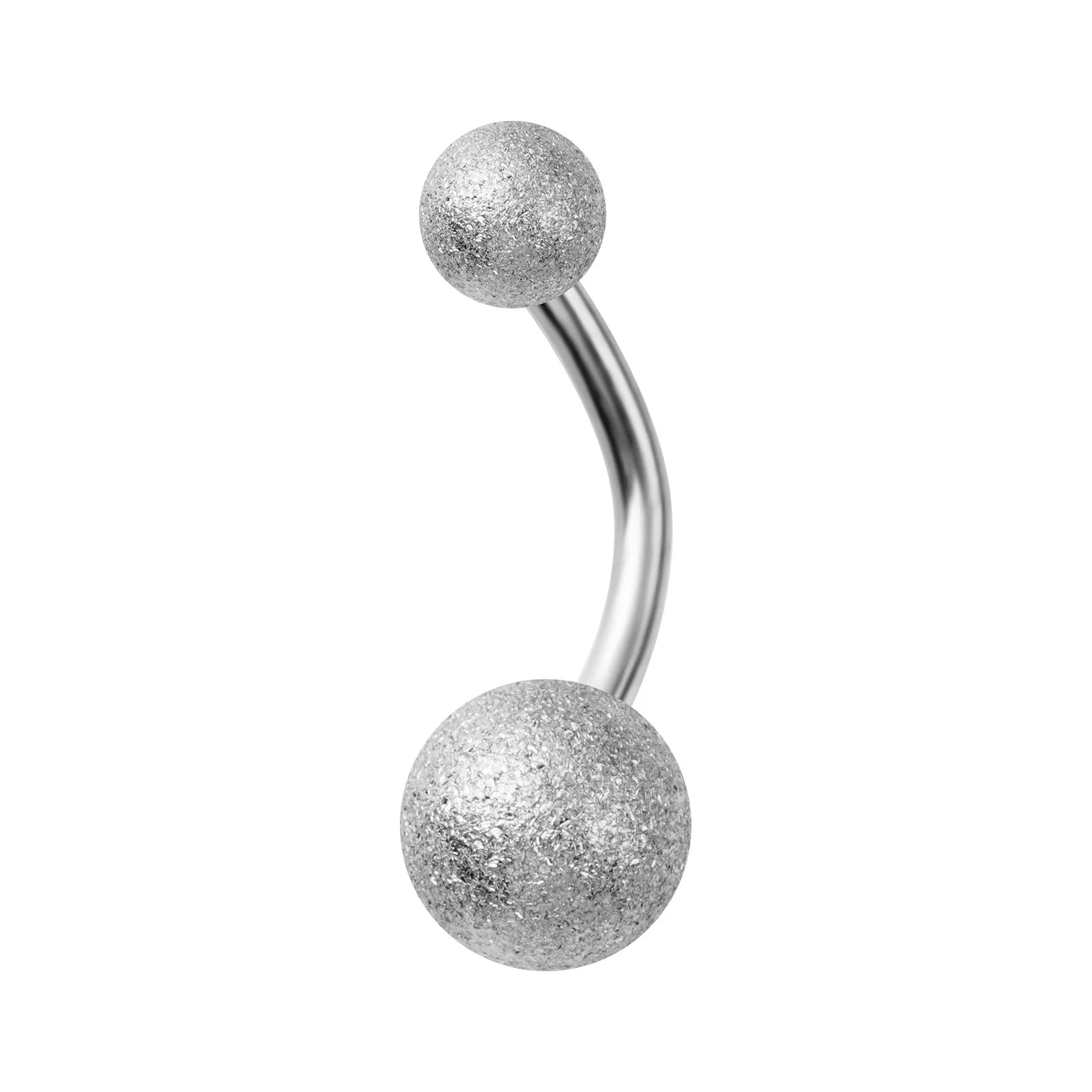Classic European and American Stainless Steel Frosted Ball Navel Nail Personalized Versatile Navel Ring Metal Puncture Accessory