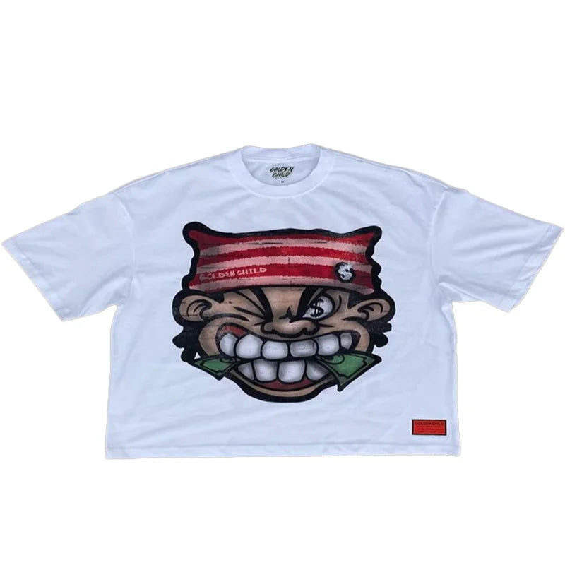 Streetwear Hip Hop Clothing Men 100% Cotton Knitted Stone Washed Custom Distressed Acid Wash Oversized Vintage T-Shirt MegaBDM