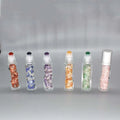 2026 Wholesale 10ml Natural Gemstone Stone Roller Healing Crystal Chips Inside Essential Oil Glass Bottle