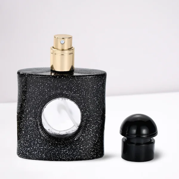 30ml Black Travel Glass Perfume Bottle for Ladies Unique Design with Leak-Proof & Pump Sprayer Seal