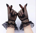 Lace Fishnet Wedding Bridal Gloves Lace Gloves for Party Wedding Dress Prom Evening