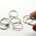 1000Pcs Iron Blank Ring  Flat Back Ring Setting Base for 17MM Gemstone Bottom Tray Jewelry Making Accessories Connector
