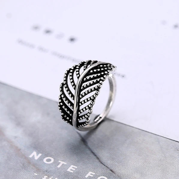Vintage Style Jewelry Open Adjustable Punk Shape  Leaves Rings for Women