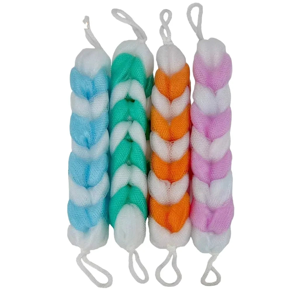 Hot Selling New Product Mixed Color Long Shower Gel Exfoliating Net for Body Use Made of PE
