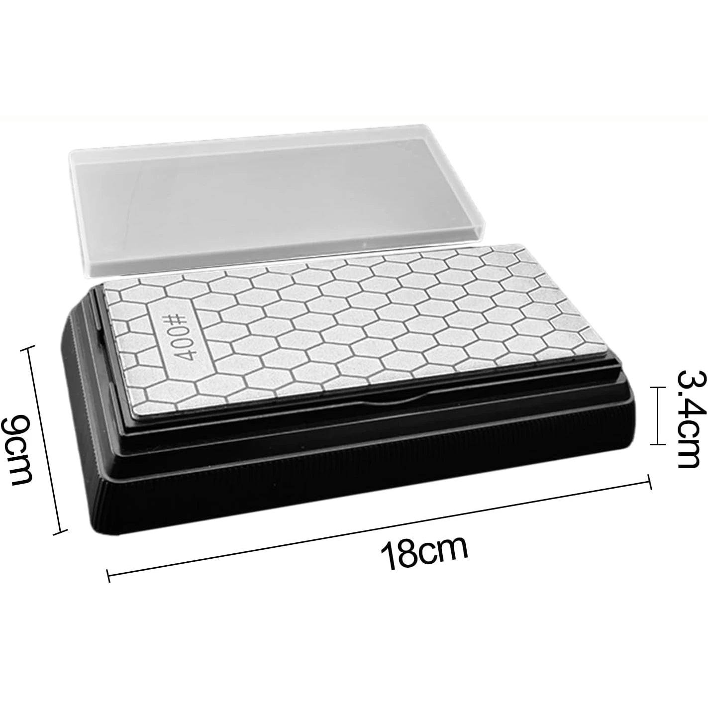 Double-Sided Knife Sharpening Stone 400#/1000# Diamond Whetstone Sharpening Stone Set with Non-Slip Plastic Base