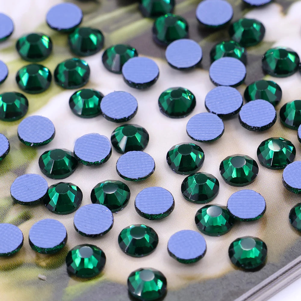 CJ High Quality Loose Flat Back Rhinestones Bulk Crystal ab Shiny Ss12 Ss16 Ss30 Hot Fix Fashion Nail Art Rhinestones