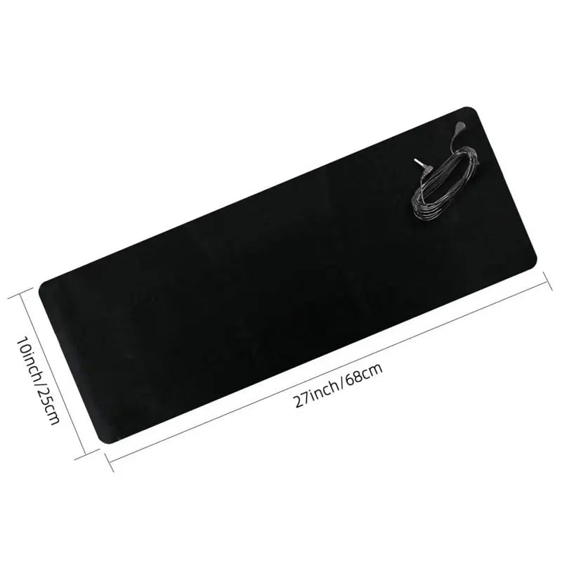 25*68CM Grounding Mat for Feet Universal Earthing Pad for Sleep with 15ft Cord and Safety Adapter Indoor Earth for Desk