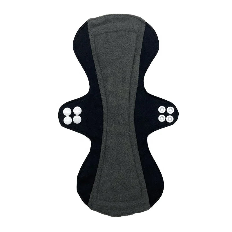 High Quality Bamboo Charcoal Breathable Sanitary Napkins Pads Reusable Washable Cloth Menstrual Pads