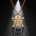 Mighty Prince Ipos Hollow Pendants Lesser Key of Solomon Seal Wit and Courage Amulet Stainless Steel Men Necklace