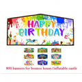 13X13 Pvc Material Customized Inflatable Promotional Bounce House Vertical Superhero Bouncy Banner for Jumper Moonwalk
