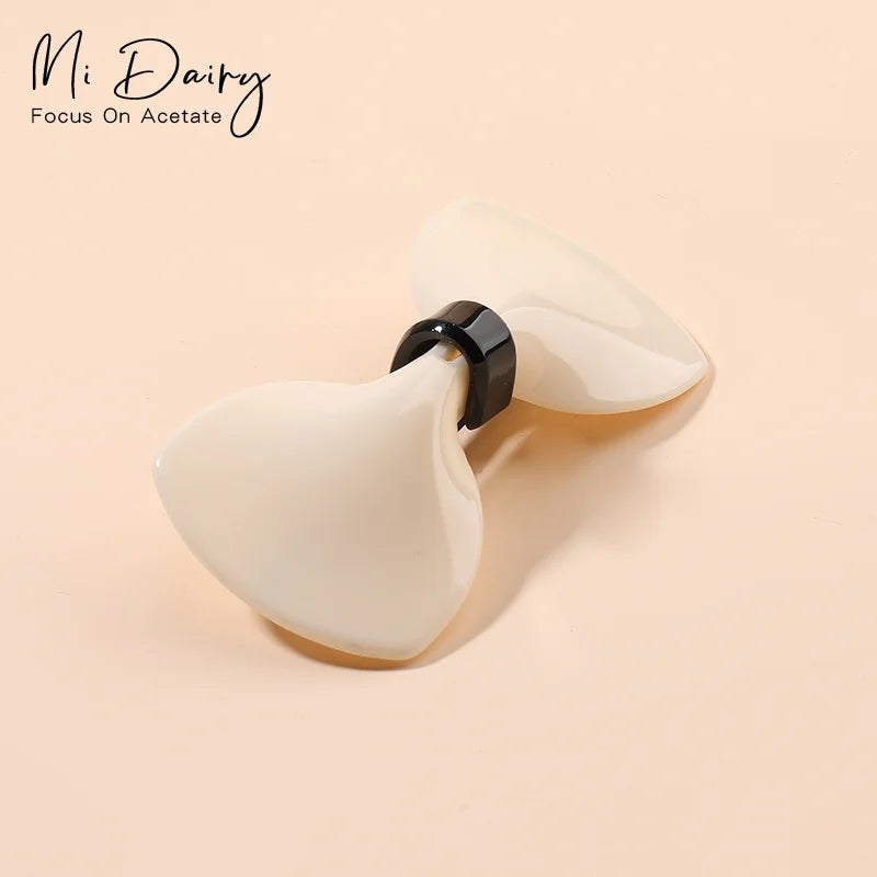 MiDairy  Color Bow Shaped Hair Barrettes for Women Girls220413