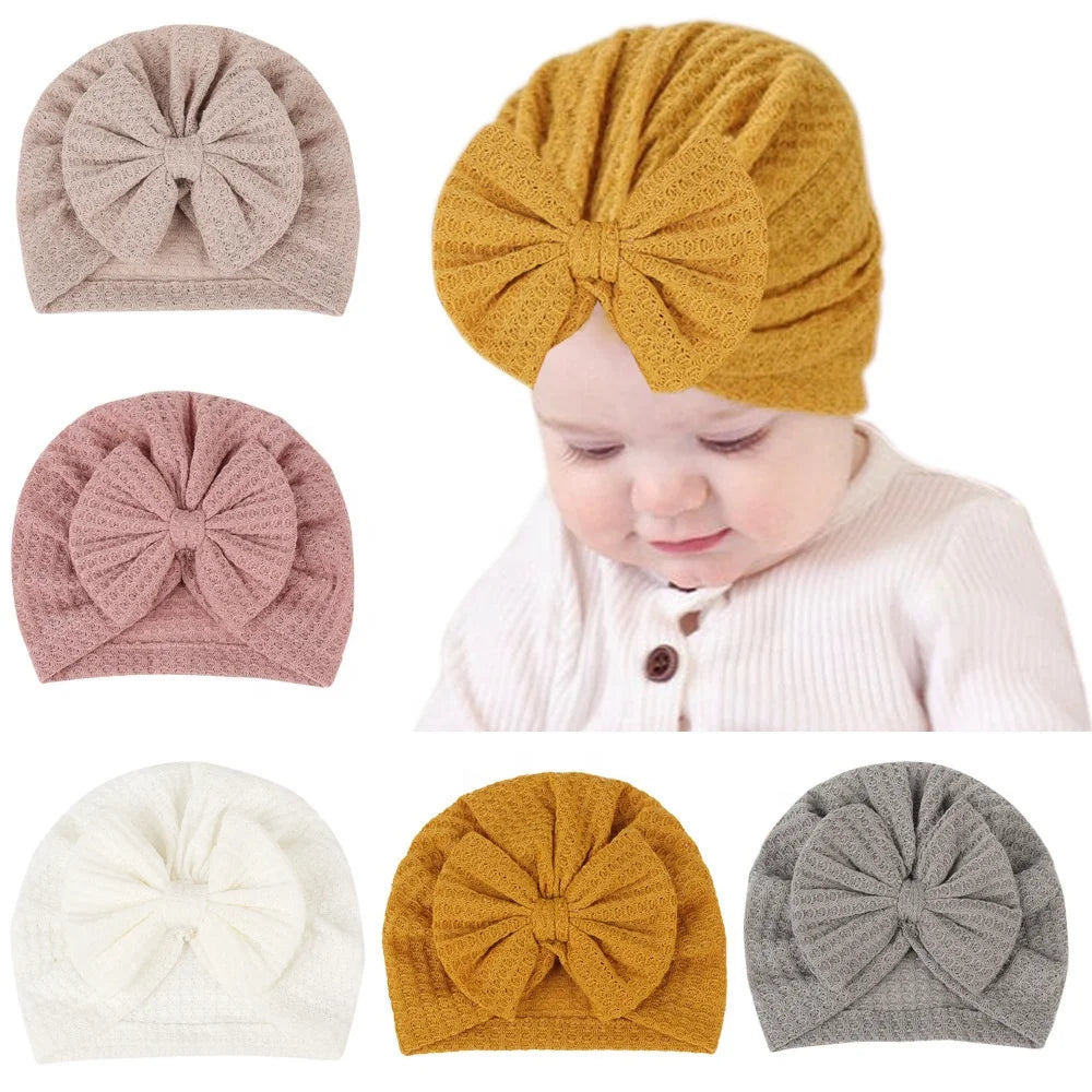 WD-A517 Cotton Hair Wrap Headbands Knotted Cap Turbans for Little Girls Children Baby
