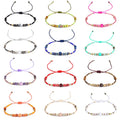 Thin Rope Friendship Bracelet Handmade Japanese Seed Bead Adjustable String Bracelets for Women Girls