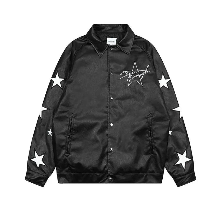 For Men 100% Polyester Woven Hip Hop Varsity Jacket ODM Stand Collar Zipper Closure Letter Pattern Windproof Plus Size