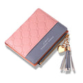 Wallet 2021 Women's Mini Short Multi-position Tassel Pendant Slim Credit Card Clip
