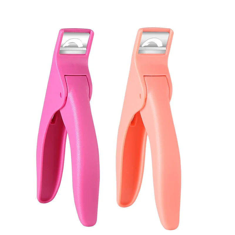 Flat Stainless Steel Nail Tip Cutter Wide Jaw Opening for Acrylic False Nails Poly Gel Use Fingers Toes-Durable Nail Care Tool