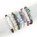Wholesale Natural Colour Stone BraceletGraduated Round and Chip Healing Gemstone Durable Stretch Cord Bracelets for Women Gift