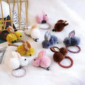 Fashion Cute Ball Rabbit Hair Ring Female Tie Rope Korean Elastic Rubber Hair Bands Bunny Hair Clip Accessories