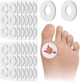 72pcs White Round Adhesive Felt Callus Cushions Callus Pads for Pain Relief Foot Care