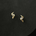 925 Sterling Silver Trendy CZ Minimalist Jewelry Simple Stud Earrings