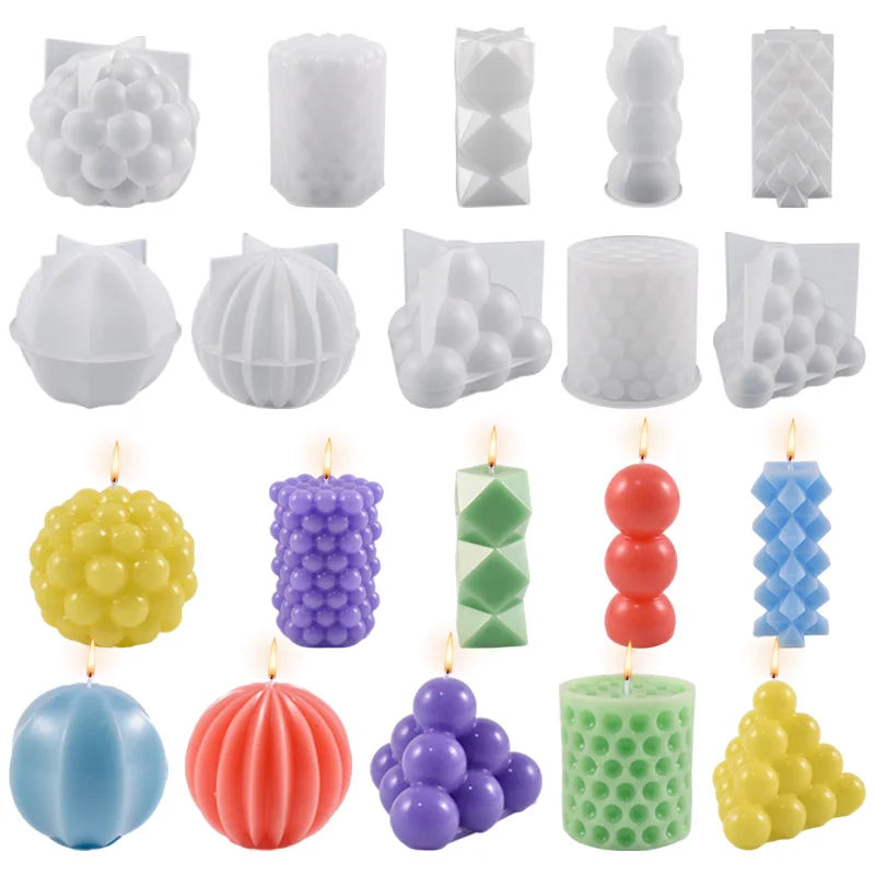 Wholesale Custom Epoxy Resin Silicon Moulds Cement for Candle Holder Silikon Models for the Candle Supplies