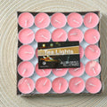 Wholesale 50pcs pink Paraffin Wax Candles Wedding Home Decoration Tea Light Candles