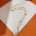 Mabei Natural Freshwater Akoya Pearl Necklace 5-6MM Sweater Chain Original Jewelry with Original Box