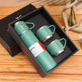 Wholesale 500ml Business Gift Travel Mug Cup Double Wall 304 Stainless Steel Thermos Bottle Vacuum Water Bottle with 2 Cups