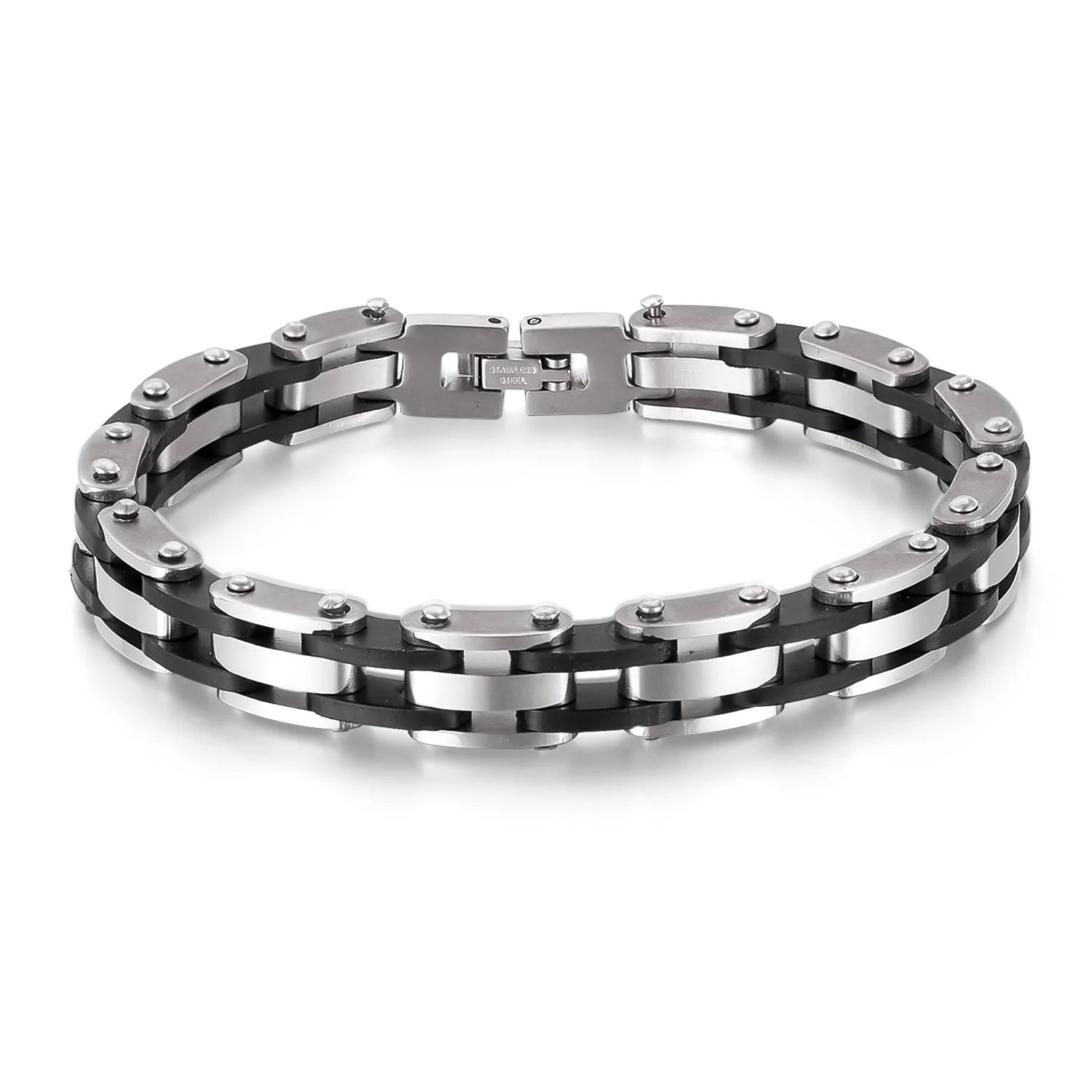 Fashion Bicycle Chain Jewelry Stainless Steel Bike Chain Bracelet for Men Chain Link Wrist Band Wristband Modern Jewelry Bangles
