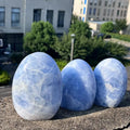 Factory Outlet Polished Stone Blue Celestite Freeform Natural Quartz
