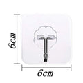 Adhesive Wall Sticker Hooks Transparent Anti-skid Traceless Heavy Duty Stick Hook for Bathroom Kitchen