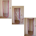 Modern Dust Protection Zipper Door for Curtain Wall U Shape LDPE Material 120x220 CM QIAOBA Brand Apartment Use